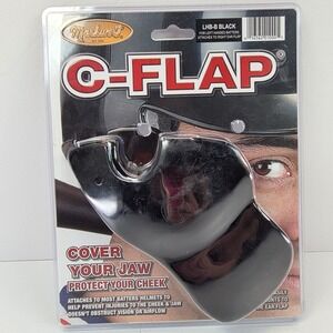 Markwort C-FLAP Black Baseball Softball Batting Helmet Cheek Jaw Protection LHB